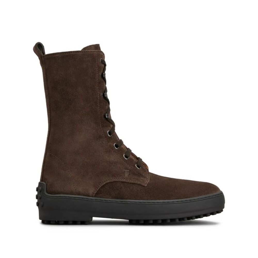 High-Laced Suede Chelsea Boots Women